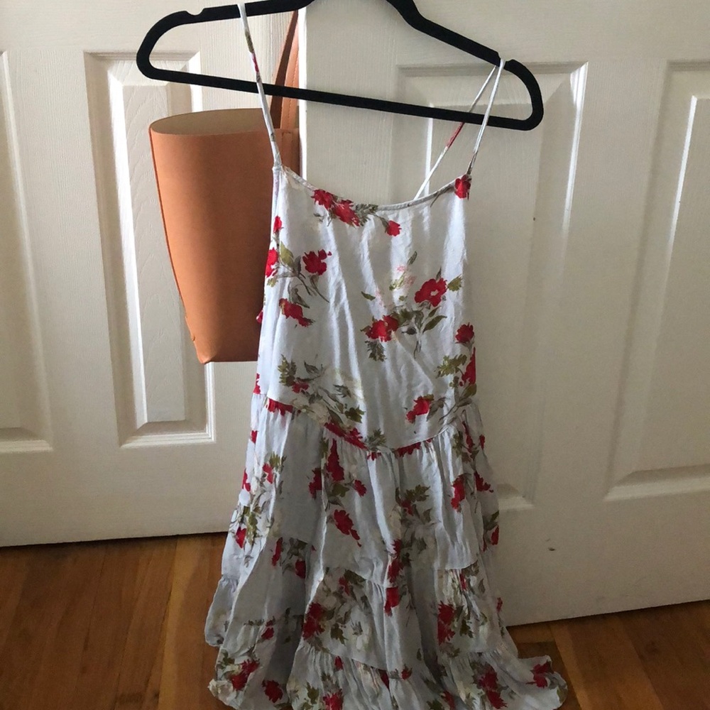Free People floral dress cross back